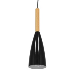 GLOBOSTAR® DILLON 00877 Μοντέρνο Κρεμαστό Φωτιστικό Οροφής με Ντουί 1 x E27 AC 220-240V IP20 - Μαύρο - Μ11 x Π11 x Υ36cm