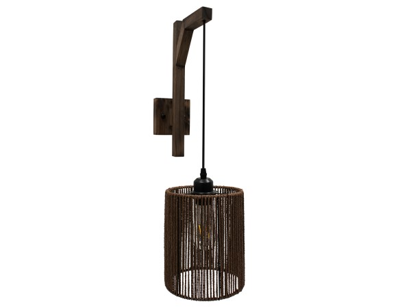 GLOBOSTAR® CASTI 00887 Boho Φωτιστικό Τοίχου - Απλίκα με Ντουί 1 x E27 AC 220-240V IP20 - Καφέ - Μ18 x Π30 x Υ75cm GLOBOSTAR® CASTI 00887 Boho Φωτιστικό Τοίχου - Απλίκα με Ντουί 1 x E27 AC 220-240V IP20 - Καφέ - Μ18 x Π30 x Υ75cm