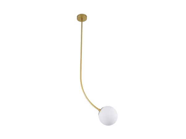 GLOBOSTAR® DRIZZLE 00922 Μοντέρνο Φωτιστικό Οροφής με Ντουί 1 x E27 AC 220-240V IP20 - Λευκό & Χρυσό - Μ15 x Π15 x Υ70cm