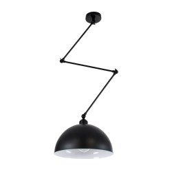 GLOBOSTAR® LOTUS 00939 Μοντέρνο Φωτιστικό Οροφής με Ντουί 1 x E27 AC 220-240V IP20 - Μαύρο - Μ30 x Π30 x Υ21cm