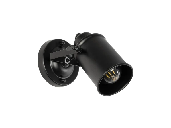 GLOBOSTAR® JAKE 00948 Μοντέρνο Φωτιστικό Τοίχου - Απλίκα με Ντουί 1 x E27 AC 220-240V IP20 - Μαύρο - Μ9 x Π22 x Y22cm