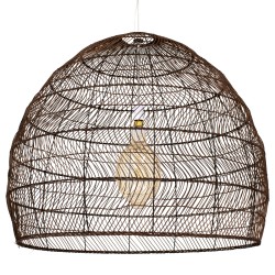 GLOBOSTAR® MALIBU 00967 Boho Κρεμαστό Φωτιστικό Οροφής με Ντουί 1 x E27 AC 220-240V IP20 - Καφέ - Μ100 x Π100 x Y86cm