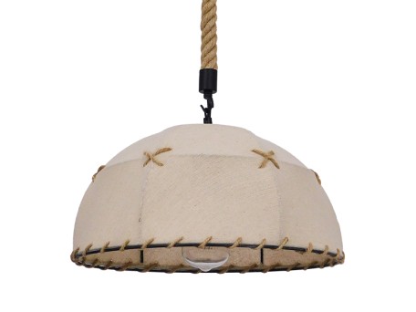 GLOBOSTAR® ANTOINETTE 01028 Vintage Κρεμαστό Φωτιστικό Οροφής με Ντουί 1 x E27 AC 220-240V IP20 - Μπεζ - Μ35 x Π35 x Υ20cm