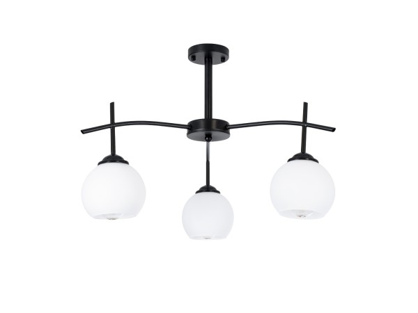 GLOBOSTAR® LUNA 01087 Μοντέρνο Φωτιστικό Οροφής με Ντουί 3 x E27 AC 220-240V IP20 - Λευκό & Μαύρο - Μ45 x Π45 x Υ40cm GLOBOSTAR® LUNA 01087 Μοντέρνο Φωτιστικό Οροφής με Ντουί 3 x E27 AC 220-240V IP20 - Λευκό & Μαύρο - Μ45 x Π45 x Υ40cm