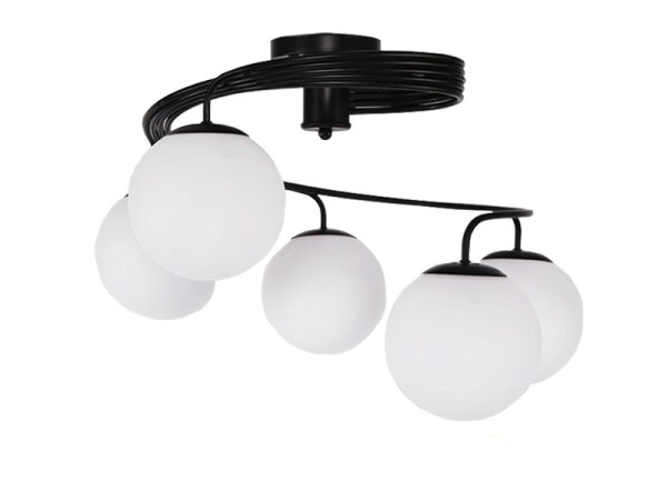 GLOBOSTAR® SELINA 01090 Μοντέρνο Φωτιστικό Οροφής με Ντουί 5 x E27 AC 220-240V IP20 - Μαύρο & Λευκό - Μ63 x Π63 x Υ47cm GLOBOSTAR® SELINA 01090 Μοντέρνο Φωτιστικό Οροφής με Ντουί 5 x E27 AC 220-240V IP20 - Μαύρο & Λευκό - Μ63 x Π63 x Υ47cm