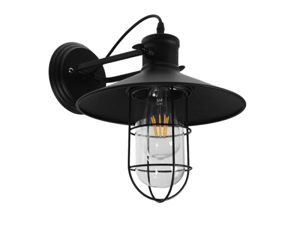GLOBOSTAR® CELL 01118 Vintage Φωτιστικό Τοίχου - Απλίκα με Ντουί 1 x E27 AC 220-240V IP20 - Μαύρο - Μ33 x Π27 x Υ33cm GLOBOSTAR® CELL 01118 Vintage Φωτιστικό Τοίχου - Απλίκα με Ντουί 1 x E27 AC 220-240V IP20 - Μαύρο - Μ33 x Π27 x Υ33cm