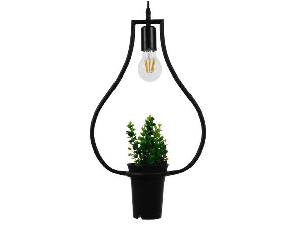 GLOBOSTAR® FLOWERPOT 10001210 Μοντέρνο Κρεμαστό Φωτιστικό Οροφής με Ντουί 1 x E27 AC 220-240V IP20 - Μαύρο & Πράσινο - Μ27 x Π27 x Υ40cm GLOBOSTAR® FLOWERPOT 10001210 Μοντέρνο Κρεμαστό Φωτιστικό Οροφής με Ντουί 1 x E27 AC 220-240V IP20 - Μαύρο & Πράσινο - Μ27 x Π27 x Υ40cm