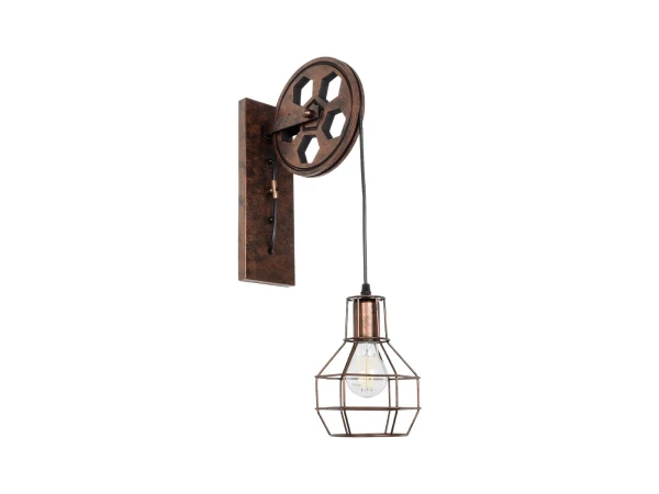 GLOBOSTAR® RYDON 01216 Vintage Φωτιστικό Τοίχου - Απλίκα με Ντουί 1 x E27 AC 220-240V IP20 - Χάλκινο Εφέ Σκουριάς - Μ15 x Π24 x Υ70cm GLOBOSTAR® RYDON 01216 Vintage Φωτιστικό Τοίχου - Απλίκα με Ντουί 1 x E27 AC 220-240V IP20 - Χάλκινο Εφέ Σκουριάς - Μ15 x Π24 x Υ70cm