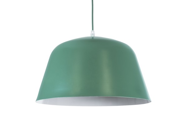 GLOBOSTAR® UPVALE 01285 Μοντέρνο Κρεμαστό Φωτιστικό Οροφής με Ντουί 1 x E27 AC 220-240V IP20 - Πράσινο & Λευκό - Μ40 x Π40 x Υ24cm