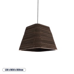 GLOBOSTAR® SANTORINI 01295 Boho Κρεμαστό Φωτιστικό Οροφής με Ντουί 1 x E27 AC 220-240V IP20 - Καφέ - Μ38 x Π38 x Υ30cm