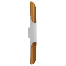 GLOBOSTAR® ESTERINA 01303 Μοντέρνο Φωτιστικό Τοίχου - Απλίκα με Ντουί 2 x E27 AC 220-240V IP20 - Λευκό & Χρυσό - Μ5.5 x Π8 x Υ60cm