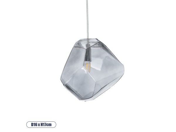 GLOBOSTAR® RINA 01307 Μοντέρνο Κρεμαστό Φωτιστικό Οροφής με Ντουί 1 x G9 AC 220-240V IP20 - Γκρι - Μ16 x Π16 x Υ17cm GLOBOSTAR® RINA 01307 Μοντέρνο Κρεμαστό Φωτιστικό Οροφής με Ντουί 1 x G9 AC 220-240V IP20 - Γκρι - Μ16 x Π16 x Υ17cm