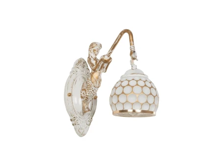 GLOBOSTAR® MERMAID 01317 Vintage Φωτιστικό Τοίχου - Απλίκα με Ντουί 1 x E27 AC 220-240V IP20 - Χρυσό - Μ16 x Π30 x Υ27cm