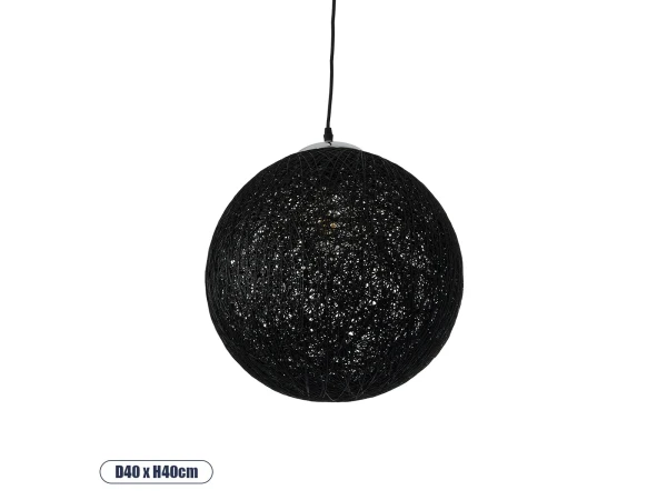 GLOBOSTAR® OCEANA 01360 Boho Κρεμαστό Φωτιστικό Οροφής με Ντουί 1 x E27 AC 220-240V IP20 - Μαύρο - Μ40 x Π40 x Υ40cm GLOBOSTAR® OCEANA 01360 Boho Κρεμαστό Φωτιστικό Οροφής με Ντουί 1 x E27 AC 220-240V IP20 - Μαύρο - Μ40 x Π40 x Υ40cm