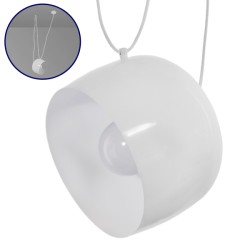 GLOBOSTAR® JASPER 01374 Μοντέρνο Κρεμαστό Φωτιστικό Οροφής με Ντουί 1 x E27 AC 220-240V IP20 - Λευκό - Μ25 x Π25 x Υ22cm