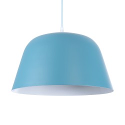 GLOBOSTAR® UPVALE 01286 Μοντέρνο Κρεμαστό Φωτιστικό Οροφής με Ντουί 1 x E27 AC 220-240V IP20 - Γαλάζιο & Λευκό - Μ40 x Π40 x Υ24cm