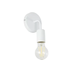 GLOBOSTAR® DON 01397 Vintage Φωτιστικό Τοίχου - Απλίκα με Ντουί 1 x E27 AC 220-240V IP20 - Λευκό - Μ10 x Π7 x Υ16cm
