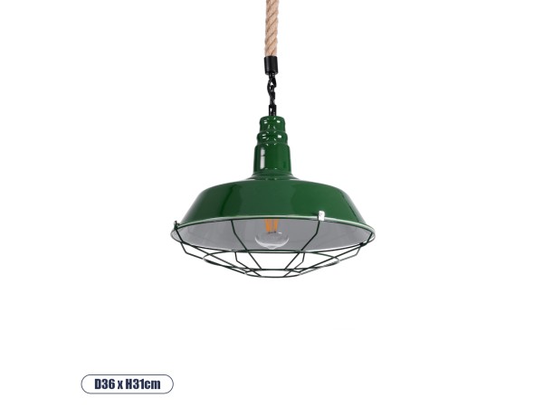 GLOBOSTAR® CRANE 01408 Vintage Κρεμαστό Φωτιστικό Οροφής με Ντουί 1 x E27 AC 220-240V IP20 - Πράσινο & Μπεζ - Μ36 x Π36 x Y31cm GLOBOSTAR® CRANE 01408 Vintage Κρεμαστό Φωτιστικό Οροφής με Ντουί 1 x E27 AC 220-240V IP20 - Πράσινο & Μπεζ - Μ36 x Π36 x Y31cm