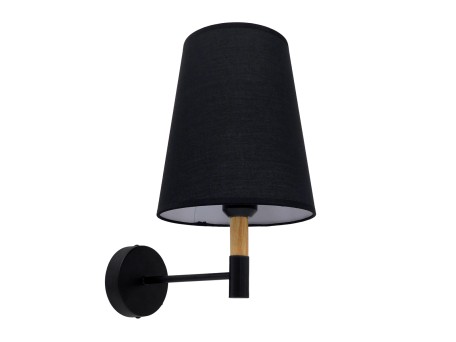 GLOBOSTAR® LYDFORD 01432 Μοντέρνο Φωτιστικό Τοίχου - Απλίκα με Ντουί 1 x E27 AC 220-240V IP20 - Μαύρο & Μπεζ - Μ20 x Π28 x Υ36cm