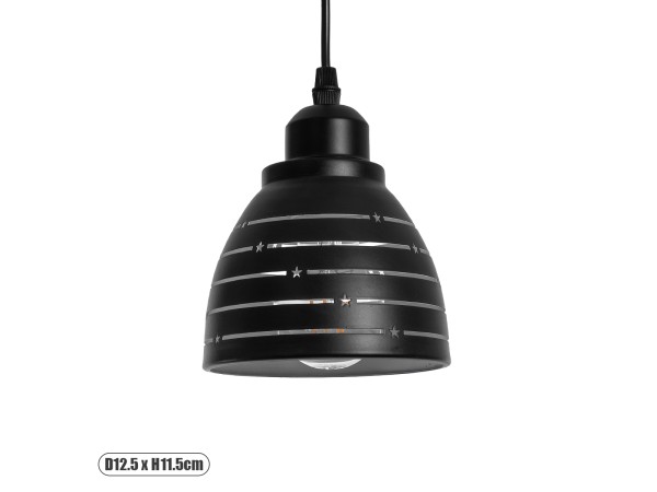 GLOBOSTAR® COOLIE 01483 Μοντέρνο Κρεμαστό Φωτιστικό Οροφής με Ντουί 1 x E27 AC 220-240V IP20 - Μαύρο & Ασημί - Μ12.5 x Π12.5 x Υ11.5cm GLOBOSTAR® COOLIE 01483 Μοντέρνο Κρεμαστό Φωτιστικό Οροφής με Ντουί 1 x E27 AC 220-240V IP20 - Μαύρο & Ασημί - Μ12.5 x Π12.5 x Υ11.5cm