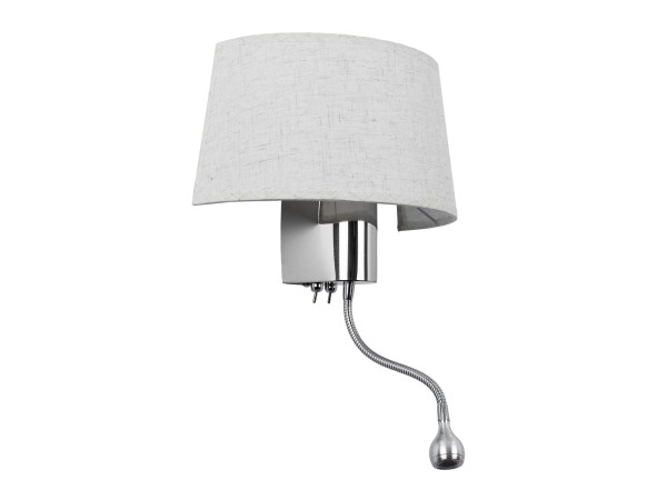 GLOBOSTAR® ELEGANT 01493 Μοντέρνο Φωτιστικό Τοίχου - Απλίκα Ξενοδοχείου Reading Light με Ντουί 1 x E27 LED 3W 360lm 36° AC 220-240V IP20 Θερμό Λευκό 2700K - Bridgelux COB Chip - Ασημί & Λευκό - Μ26 x Π16.5 x Υ33cm - 2 Χρόνια Εγγύηση GLOBOSTAR® ELEGANT 01493 Μοντέρνο Φωτιστικό Τοίχου - Απλίκα Ξενοδοχείου Reading Light με Ντουί 1 x E27 LED 3W 360lm 36° AC 220-240V IP20 Θερμό Λευκό 2700K - Bridgelux COB Chip - Ασημί & Λευκό - Μ26 x Π16.5 x Υ33cm - 2 Χρόνια Εγγύηση