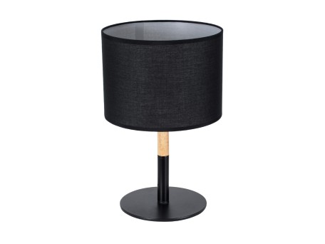 GLOBOSTAR® BRONX 01519 Μοντέρνο Επιτραπέζιο Φωτιστικό Πορτατίφ με Ντουί 1 x E27 AC 220-240V IP20 - Μαύρο & Μπεζ - Μ25 x Π25 x Υ40cm