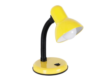 GLOBOSTAR® STUDENT 01536 Μοντέρνο Επιτραπέζιο Φωτιστικό Πορτατίφ με Ντουί 1 x E27 AC 220-240V IP20 - Κίτρινο & Μαύρο - Μ12 x Π12 x Υ32cm