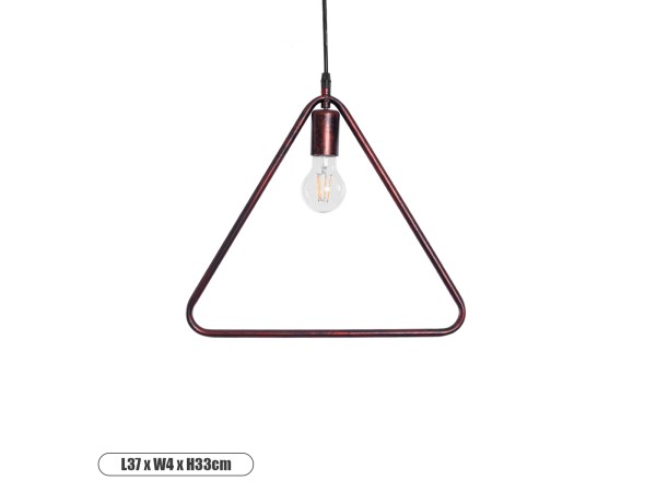 GLOBOSTAR® DELTA 01581 Μοντέρνο Κρεμαστό Φωτιστικό Οροφής με Ντουί 1 x E27 AC 220-240V IP20 - Χάλκινο - Μ37 x Π4 x Υ33cm GLOBOSTAR® DELTA 01581 Μοντέρνο Κρεμαστό Φωτιστικό Οροφής με Ντουί 1 x E27 AC 220-240V IP20 - Χάλκινο - Μ37 x Π4 x Υ33cm