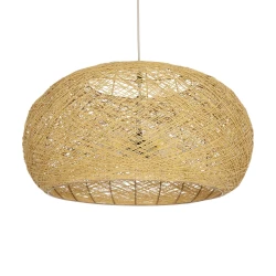 GLOBOSTAR® FIJI INCASS 01628 Vintage Κρεμαστό Φωτιστικό Οροφής με Ντουί 5 x E27 AC 220-240V IP20 - Μπεζ - Μ60 x Π60 x Υ29cm
