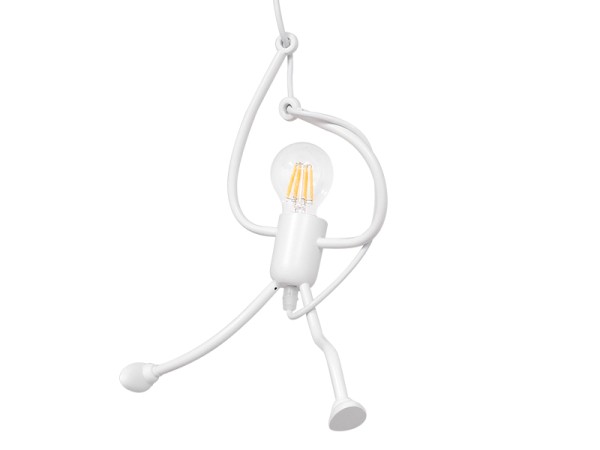 GLOBOSTAR® LITTLE MAN 01651 Μοντέρνο Κρεμαστό Φωτιστικό Οροφής με Ντουί 1 x E27 AC 220-240V IP20 - Λευκό - Μ20 x Π20 x Υ40cm GLOBOSTAR® LITTLE MAN 01651 Μοντέρνο Κρεμαστό Φωτιστικό Οροφής με Ντουί 1 x E27 AC 220-240V IP20 - Λευκό - Μ20 x Π20 x Υ40cm