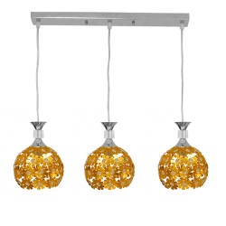 GLOBOSTAR® BOUQUET 01671 Μοντέρνο Κρεμαστό Φωτιστικό Οροφής με Ντουί 3 x E27 AC 220-240V IP20 - Πολύχρωμο - Μ64 x Π18 x Υ24cm