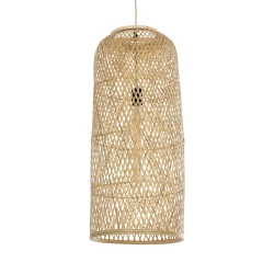 GLOBOSTAR® CALERO 01711 Boho Κρεμαστό Φωτιστικό Οροφής με Ντουί 1 x E27 AC 220-240V IP20 - Μπεζ - Μ30 x Π30 x Υ70cm