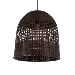 GLOBOSTAR® BORA-BORA 01736 Boho Κρεμαστό Φωτιστικό Οροφής με Ντουί 1 x E27 AC 220-240V IP20 - Καφέ - Μ42 x Π42 x Y44cm