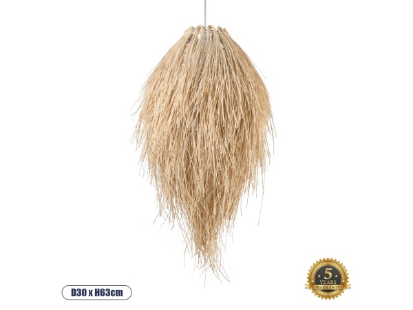 GLOBOSTAR® ARCHIPELAGO 01747 Boho Κρεμαστό Φωτιστικό Οροφής με Ντουί 1 x E27 AC 220-240V IP20 - Μπεζ - Μ30 x Π30 x Υ63cm GLOBOSTAR® ARCHIPELAGO 01747 Boho Κρεμαστό Φωτιστικό Οροφής με Ντουί 1 x E27 AC 220-240V IP20 - Μπεζ - Μ30 x Π30 x Υ63cm