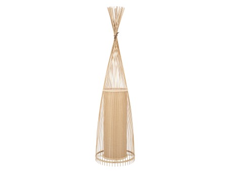 GLOBOSTAR® AZORES 01755 Boho Επιδαπέδιο Φωτιστικό με Ντουί 1 x E27 AC 220-240V IP20 - Μπεζ - Μ40 x Π40 x Υ150cm