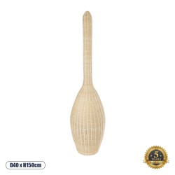 GLOBOSTAR® PARADIS 01845 Boho Επιδαπέδιο Φωτιστικό με Ντουί 1 x E27 AC 220-240V IP20 - Μπεζ - Μ40 x Π40 x Υ150cm