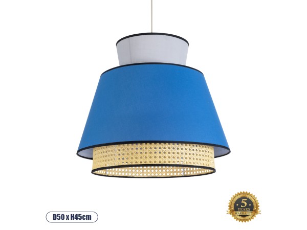 GLOBOSTAR® SAIGE 01918 Boho Κρεμαστό Φωτιστικό Οροφής με Ντουί 1 x E27 AC 220-240V IP20 - Πολύχρωμο - Μ50 x Π50 x Υ45cm