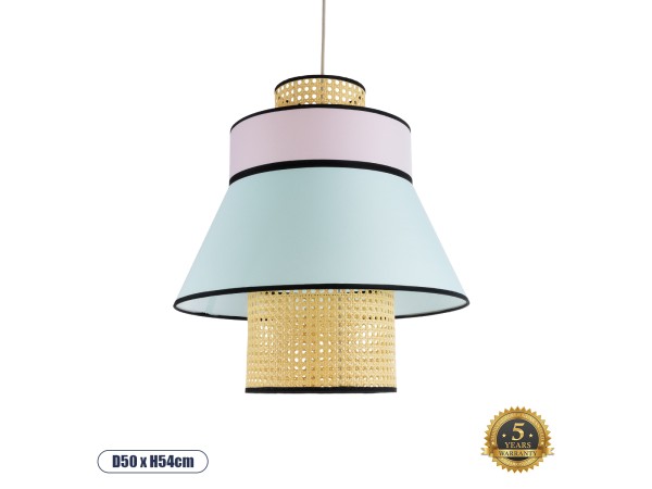 GLOBOSTAR® SAIGE 01920 Boho Κρεμαστό Φωτιστικό Οροφής με Ντουί 1 x E27 AC 220-240V IP20 - Πολύχρωμο - Μ50 x Π50 x Υ54cm GLOBOSTAR® SAIGE 01920 Boho Κρεμαστό Φωτιστικό Οροφής με Ντουί 1 x E27 AC 220-240V IP20 - Πολύχρωμο - Μ50 x Π50 x Υ54cm