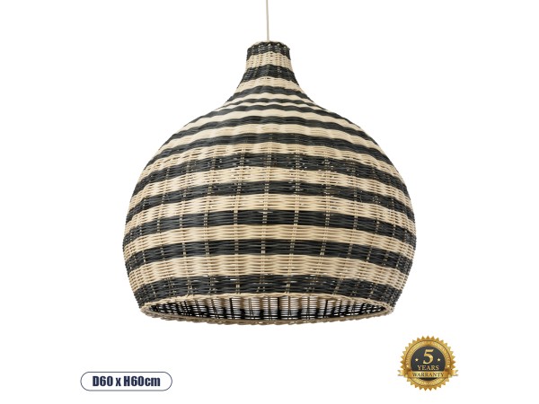 GLOBOSTAR® JAMAICA 01955 Boho Κρεμαστό Φωτιστικό Οροφής με Ντουί 1 x E27 AC 220-240V IP20 - Μπεζ & Λαδί - Μ60 x Π60 x Υ60cm GLOBOSTAR® JAMAICA 01955 Boho Κρεμαστό Φωτιστικό Οροφής με Ντουί 1 x E27 AC 220-240V IP20 - Μπεζ & Λαδί - Μ60 x Π60 x Υ60cm