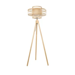 GLOBOSTAR® POPPY 01989 Boho Επιδαπέδιο Φωτιστικό με Ντουί 1 x E27 AC 220-240V IP20 - Μπεζ - Μ58 x Π58 x Υ149cm