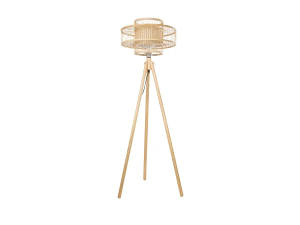 GLOBOSTAR® POPPY 01989 Boho Επιδαπέδιο Φωτιστικό με Ντουί 1 x E27 AC 220-240V IP20 - Μπεζ - Μ58 x Π58 x Υ149cm