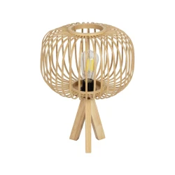 GLOBOSTAR® CHORD 01990 Boho Επιτραπέζιο Φωτιστικό Πορτατίφ με Ντουί 1 x E27 AC 220-240V IP20 - Μπεζ - Μ31 x Π31 x Υ43cm