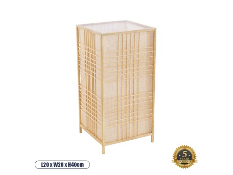 GLOBOSTAR® JUNIE 01997 Boho Επιτραπέζιο Φωτιστικό Πορτατίφ με Ντουί 1 x E27 AC 220-240V IP20 - Μπεζ - Μ20 x Π20 x Υ40cm