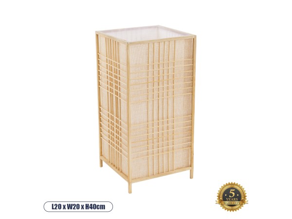 GLOBOSTAR® JUNIE 01997 Boho Επιτραπέζιο Φωτιστικό Πορτατίφ με Ντουί 1 x E27 AC 220-240V IP20 - Μπεζ - Μ20 x Π20 x Υ40cm