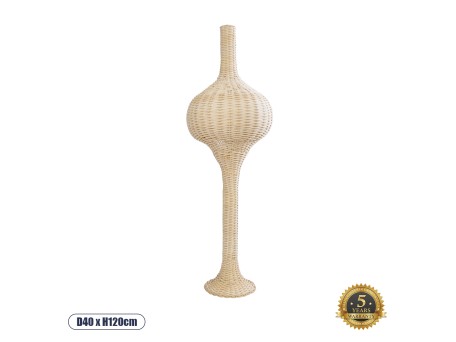 GLOBOSTAR® ALADDIN 02050 Boho Επιδαπέδιο Φωτιστικό με Ντουί 1 x E27 AC 220-240V IP20 - Μπεζ - Μ40 x Π40 x Υ120cm
