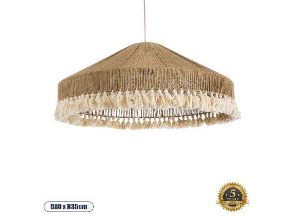 GLOBOSTAR® PUERTORICO 02099 Boho Κρεμαστό Φωτιστικό Οροφής με Ντουί 3 x E27 AC 220-240V IP20 - Μπεζ & Λευκό - Μ80 x Π80 x Υ35cm GLOBOSTAR® PUERTORICO 02099 Boho Κρεμαστό Φωτιστικό Οροφής με Ντουί 3 x E27 AC 220-240V IP20 - Μπεζ & Λευκό - Μ80 x Π80 x Υ35cm
