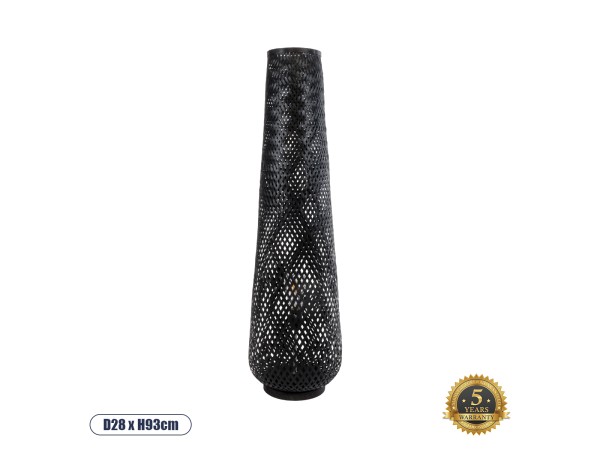 GLOBOSTAR® MAMIZU 02110 Boho Επιδαπέδιο Φωτιστικό με Ντουί 1 x E27 AC 220-240V IP20 - Μαύρο - Μ28 x Π28 x Υ93cm GLOBOSTAR® MAMIZU 02110 Boho Επιδαπέδιο Φωτιστικό με Ντουί 1 x E27 AC 220-240V IP20 - Μαύρο - Μ28 x Π28 x Υ93cm