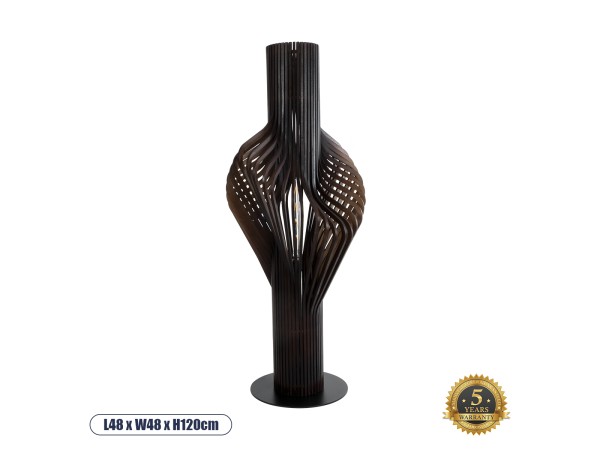 GLOBOSTAR® MIHIRO 02151 Boho Επιδαπέδιο Φωτιστικό με Ντουί 1 x E27 AC 220-240V IP20 - Καφέ & Μαύρο - Μ48 x Π48 x Υ120cm GLOBOSTAR® MIHIRO 02151 Boho Επιδαπέδιο Φωτιστικό με Ντουί 1 x E27 AC 220-240V IP20 - Καφέ & Μαύρο - Μ48 x Π48 x Υ120cm