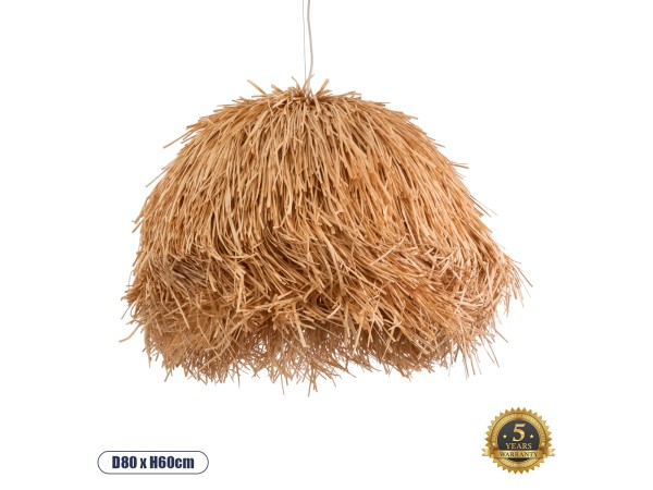 GLOBOSTAR® GUADELOUPE 02155 Boho Κρεμαστό Φωτιστικό Οροφής με Ντουί 1 x E27 AC 220-240V IP20 - Καφέ - Μ80 x Π80 x Υ60cm GLOBOSTAR® GUADELOUPE 02155 Boho Κρεμαστό Φωτιστικό Οροφής με Ντουί 1 x E27 AC 220-240V IP20 - Καφέ - Μ80 x Π80 x Υ60cm