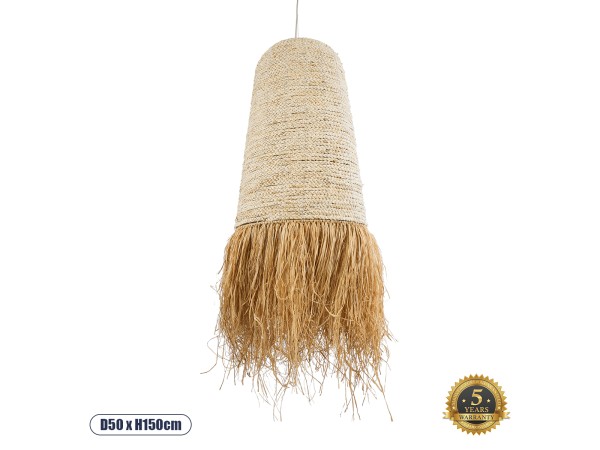 GLOBOSTAR® LETA 02171 Boho Κρεμαστό Φωτιστικό Οροφής με Ντουί 1 x E27 AC 220-240V IP20 - Μπεζ - Μ50 x Π50 x Υ150cm GLOBOSTAR® LETA 02171 Boho Κρεμαστό Φωτιστικό Οροφής με Ντουί 1 x E27 AC 220-240V IP20 - Μπεζ - Μ50 x Π50 x Υ150cm